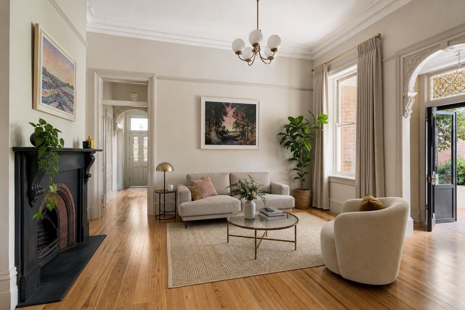 Renovated living space in an Adelaide home