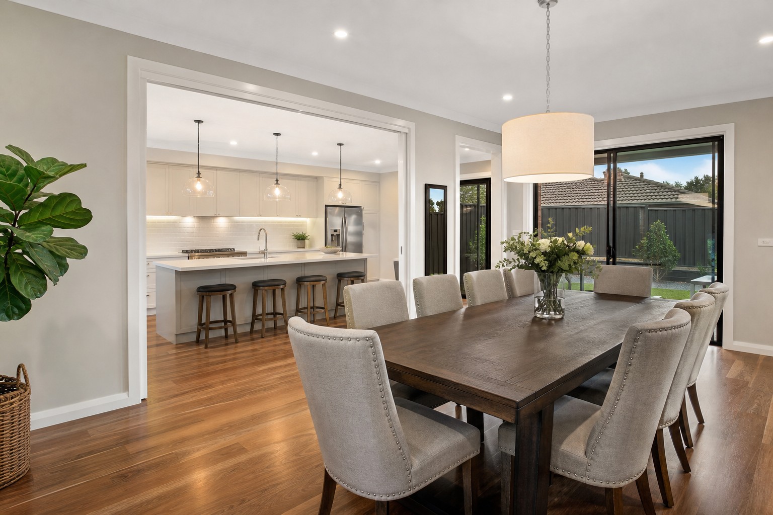 Open living space after renovation